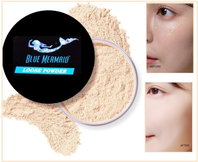 BLUEMERMAID Best Loose Setting Powder Oil Control Smooth Face Makeup Compact(IVORY, 15 g)