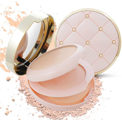 adbeni Wonder 2 in 1 Compact with Mirror and Powder Puff | Oil and Sweat Control | Compact(Beige, 32 g)