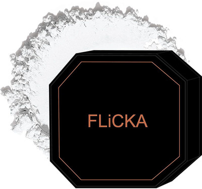 Flicka Dust if Off Loose Powder For Face Makeup, 01 White, 7g Compact(White, 7 g)