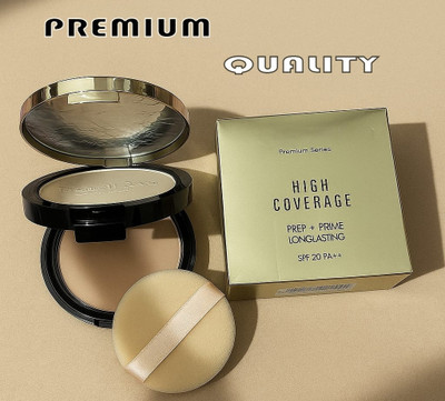EMRIKA Premium High Coverage Prep + Prime Compact Powder SPF 20(Matte, 20 Gm) Compact(Beige, Beige girl, 20 g)