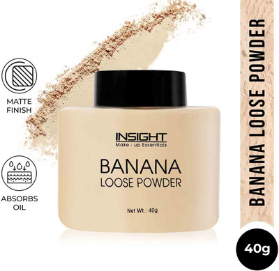 Insight Banana Loose Powder | Lightweight | Oil-Absorbing | Suitable for All Skin Types Compact(Nude, 40 g)