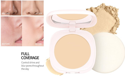 OLETSUN Matte Finish | Light-Weight | Minimize Pores Oil Control Medium Coverage Compact(Roasted almond, 10 g)