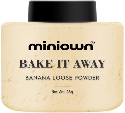 MINIOWN Bake It Away Translucent Loose Powder Compact (Yellow, 28 g) Compact(Yellow, 28 g)