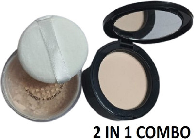 Maryville new makeup setting compact powder with loose powder easy to use pack of 1 Compact(IVORI, 40 g)