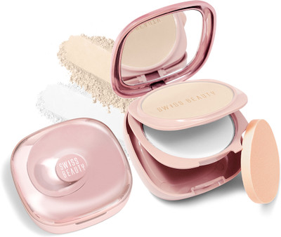 SWISS BEAUTY Matte & Set Duo  Compact(Beige, 20 g)