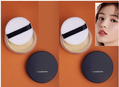 tanvi27 Trend Setting Matte Banana Loose Powder For All Skin Types Combo Compact(Banana, 16 g)