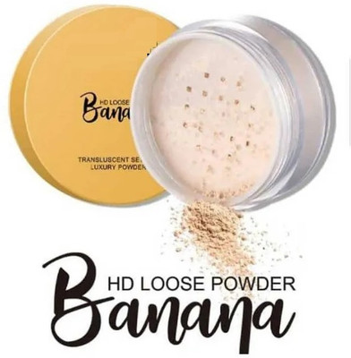 GABBU HD Banana Loose Powder Translucent Setting Luxury Powder Compact(Soft Ivory, 15 g)