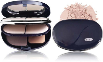 MYEONG 5 in 1 Matte + Poreless Face Stay Matte Powder, Multi Shades Mattifying  Compact(Multi Shade, 27 g)