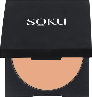 SOKU Wake Up to Make Up Matte Compact Powder Castor Oil & Niacinamide Lightweight Compact(Buff 04, 9 g)