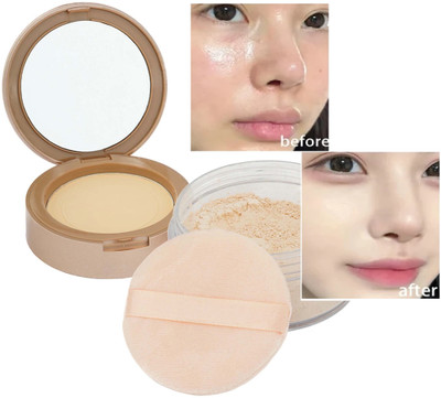 luzimaisa COMPACT MATTE PRESSED POWDER & LOSSE POWDER Compact(Beige, 23 g)