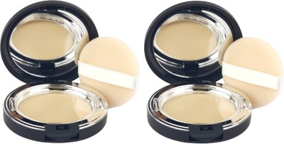 ADJD Combo High Quality Professional Bright Powder for women Soft  Compact(Soft beige, 24 g)