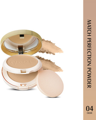Glam21 Match Perfection Multi-Mineral Powder to Instant Oil Free Velvety Glow | 2-in-1 Compact(Olive, 18 g)