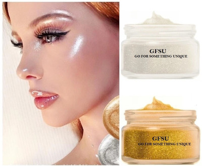 GFSU - GO FOR SOMETHING UNIQUE Highlighter Water prof & long lasting Compact(Silver, Gold, 40 g)