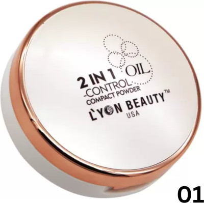 L'YON BEAUTY USA 2 In 1 Oil Control  Compact(Shade 01, 30 g)