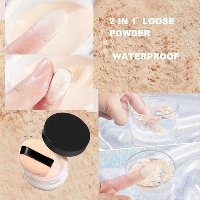 Sheny NEW PERFECT SETTING LOOSE POWDER ALL SKIN TYPE EASY TO USE Compact(BEIGE, 15 g)