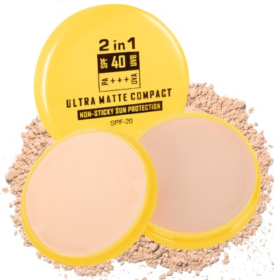 adbeni 2 IN 1 Face Powder Compact Matte Finish SPF-40, Translucent Setting Powder Compact(AC1141, 15 g)