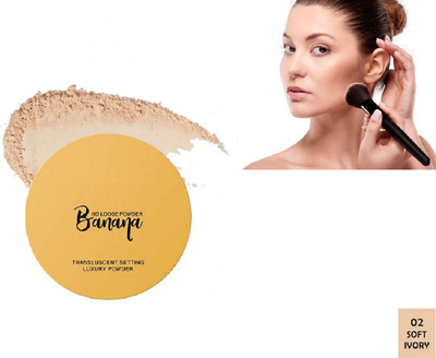 nuvya Banana Soft Matte Loose Powder – Ideal for All Skin Types S2 Compact(soft ivory, 10 g)
