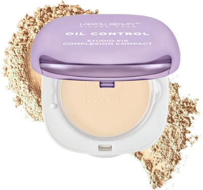 Lakyou Beauty Filter Face Oil Control Studio Fix Complexion Compact Long-lasting, Spf-30 Compact(01(White Ivory), 15 g)