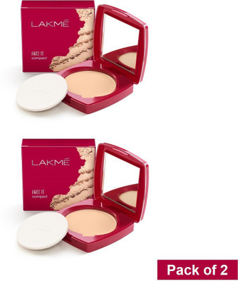 Lakmé Faceit Marble PO2 Compact (Marble, 18 g)