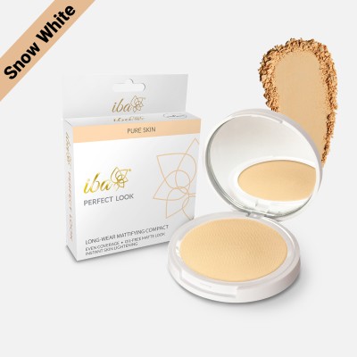 Iba Perfect Look Long Wear Mattifying  Compact(Snow White, 9 g)