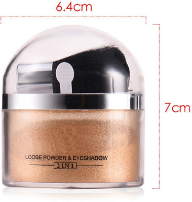 GFSU - GO FOR SOMETHING UNIQUE NEW 2IN1 GOLD WHITENING SHIMMER LOOSE POWDER Compact(Gold, 20 g)