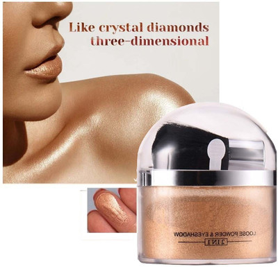 YAWI Best Illuminator Face Glowing Shimmer Shiny Highlight Make For Professional Look Highlighter(GOLDEN)