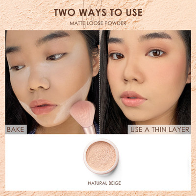 Sheny Loose Powder Natural Matte Coverage Compact(beige, 30 g)