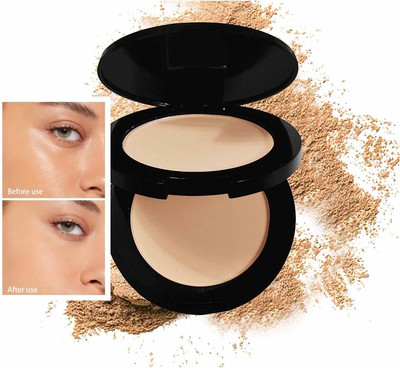 WOONGMI Oil Control Translucent Setting Powder Smooth Compressed Face Powder Compact(NATURAL, 14 g)