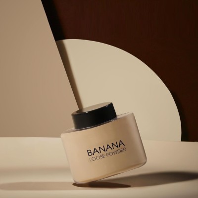 DARYUE Provides Long-lasting Coverage |Reduces Shine| Loose Powder(Banana Powder) Compact(Beige, 25 g)