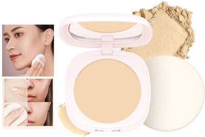 LILLYAMOR 3D Soft Smooth Oil Control Pressed Powder Makeup Compact(TAN, 10 g)