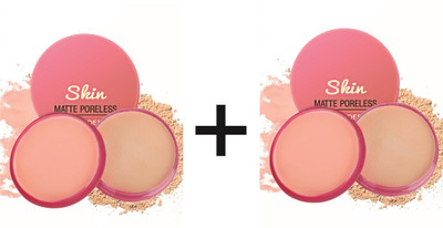 Pop Up Compact Powder With Powder Puff and Mirror 2 in 1 Shade Pack of 2 Compact(beige, 50 g)