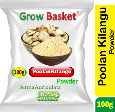 Grow Basket Poolankilangu White Turmeric Kichili Kilangu Curcuma Zedoaria Powder Skin White Compact(White, 100 g)