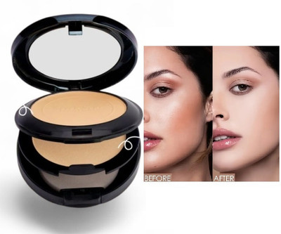 GABBU Natural 2 in 1 Compact Powder Compact For Women Compact Face Powder Compact(NATURAL, 43.3 g)