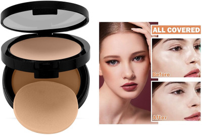 USBK 2-in-1 Compact Powder|Daily Makeup Compact(BEIGE, 18 g)