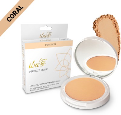 Iba Perfect Look Long-Wear Mattifying  Compact(03 Natural Coral, 9 g)