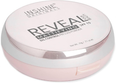 Inshine Reveal Mattifying Oil Control Pressed Powder for Face,Compact SPF 15 Compact(Natural Beige, 20 g)