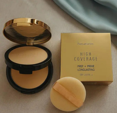 EMRIKA High Cover Compact For All Skin Attributes(Matte, 20Gm) Compact(Beige, 20 g)