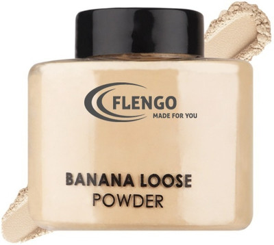 FLENGO; MADE FOR YOU Banana Loose Powder |Make Up Setting |Long-lasting Coverage |Reduces Shine| Compact(SHADE-2 BANANA, 12 g)