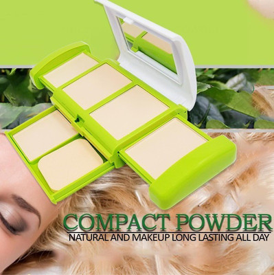 MYEONG 5 IN 1 Green Compact Pressed Powder Compact(Beige, 40 g)