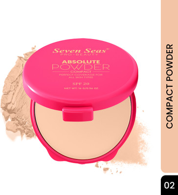 Seven Seas Absolute Compact Powder | Blends Effortlessly | Weightless Texture  Compact(02, 16 g)