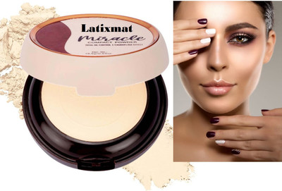Latixmat Oil Free Light wait Compact with SPF to Protect Skin from Sun With Puff Compact(warm Ivory, 19 g)