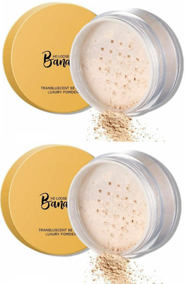 GABBU Combo Banana Translucent Setting Luxury Powder Compact(Soft Ivory, 30 g)