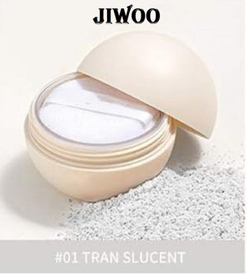 Jiwoo Translucent Makeup Loose Powder Setting Powder Mineral Compact(WHITE, 8 g)