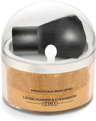 ADJD Make Up Face Brightener 2 in 1 Loose Powder Glitter Shimmer Highlighter(Golden)