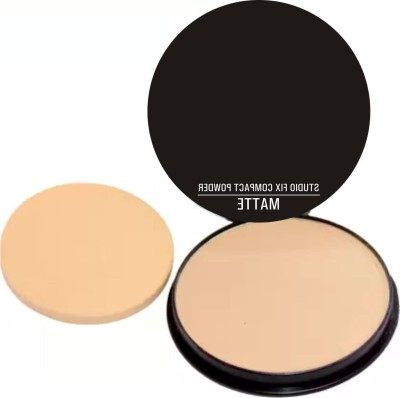 MYEONG Studio Fix Natural Shade Matte Full Face Coverage Compact Powder Compact(Beige, 10 g)