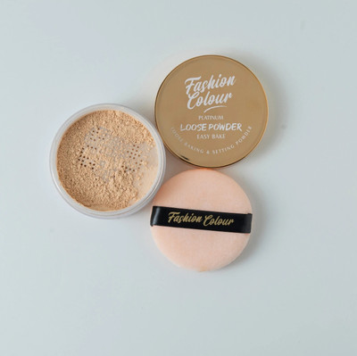 FASHION COLOUR Platinum Loose Powder - Losse Baking and Setting Powder Compact(Pound Cake, 30 g)