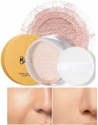 WOONGMI Matte Finish Pore Blurring Oil Control Banana Loose Setting Powder Compact(Mistyrose, 15 g)