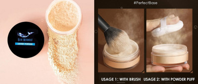 BLUEMERMAID Loose Powder Beautiful Finish, Soft-Touching, Translucent Look With Matte Finish Compact(IVORY, 15 g)
