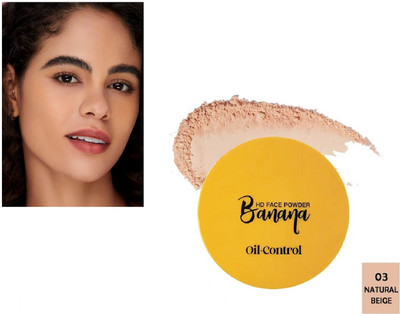 nuvya Banana Loose Powder with Oil-Absorbing Mineral Formula Compact(Beige, 10 ml)