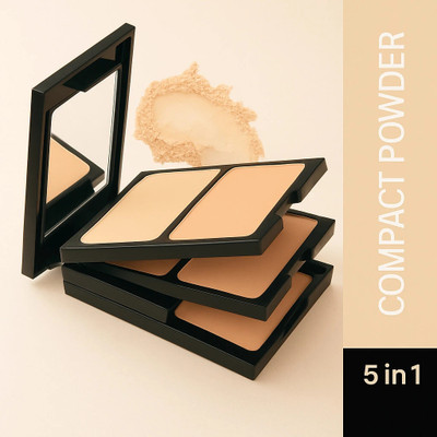 IGOODCO 5 in 1 Compact Long Lasting 24 Hrs. Perfect Skin Compact Mattifying Perfect Look Compact(Multicolor, 45 g)